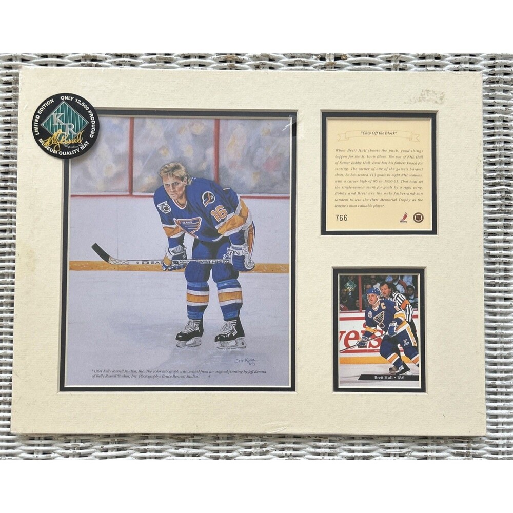 Hockey - Brett Hull RW St. Louis Blues Limited Edition 1994 Art Print  #766